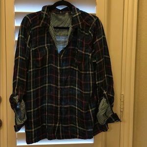 Multi color plaid tunic